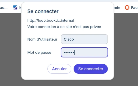 Première connexion